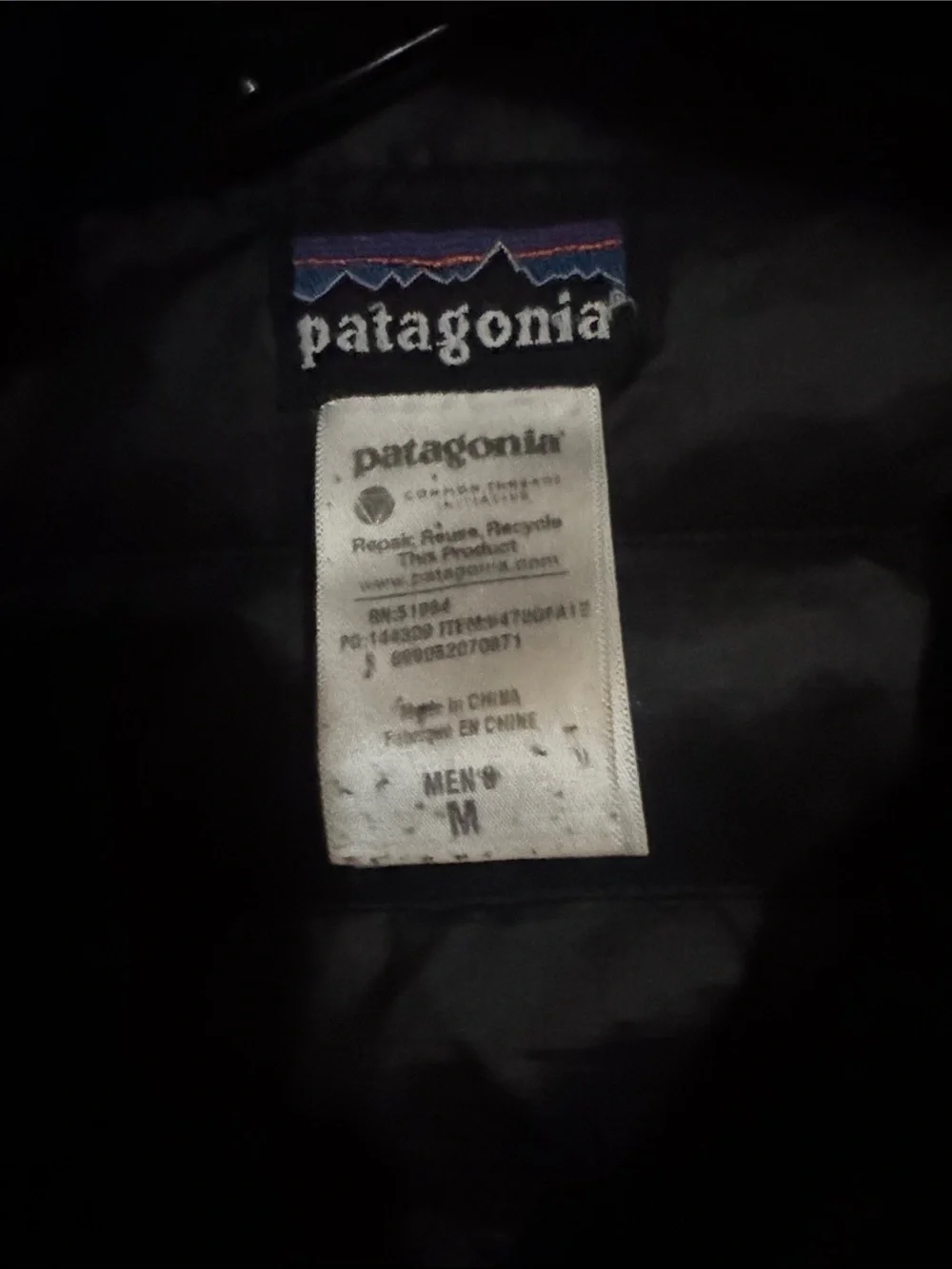 Men’s Patagonia Black Hooded Down Sweater Lightweight Puffer Jacket